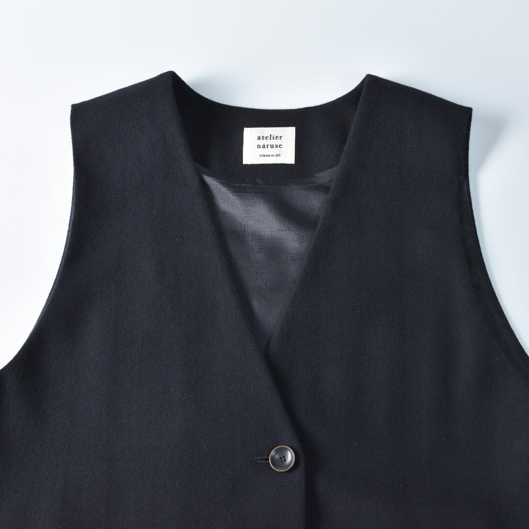 atelier naruse アトリエナルセ コットンウールヘリンボーン・ジャンパースカート・ブラック ご好評でしたジャンパースカートが再発売となりました。【送料無料】