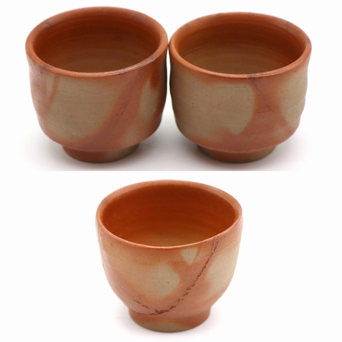 備前焼・木村陶峰・宝瓶急須・湯呑6個・煎茶器セット・No.200926-025 