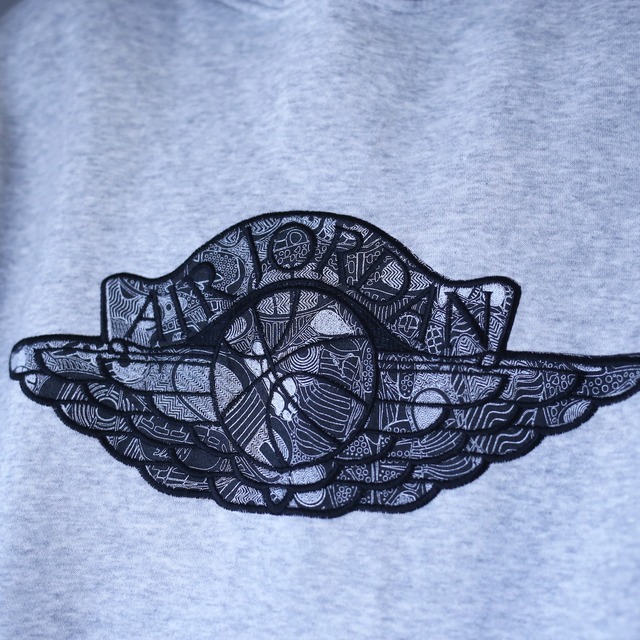 "Jordan" XXL over silhouette one point wappen sweat parka