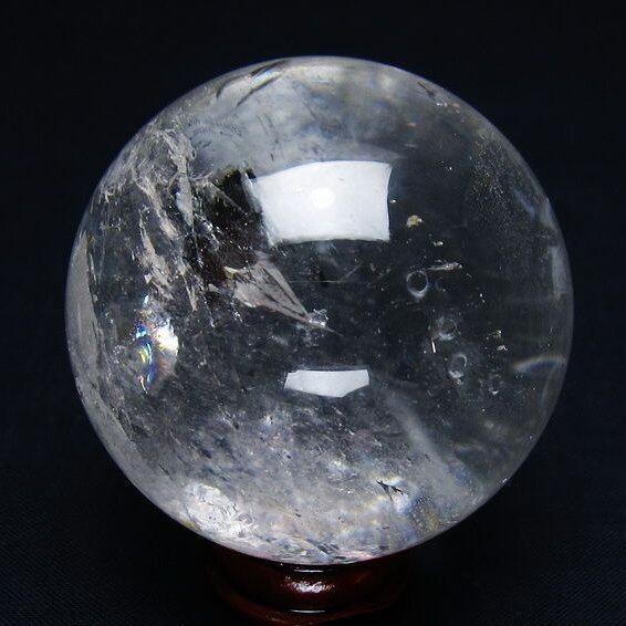 水晶 丸玉 53mm スフィア 置物 水晶玉 一点物 151-9031