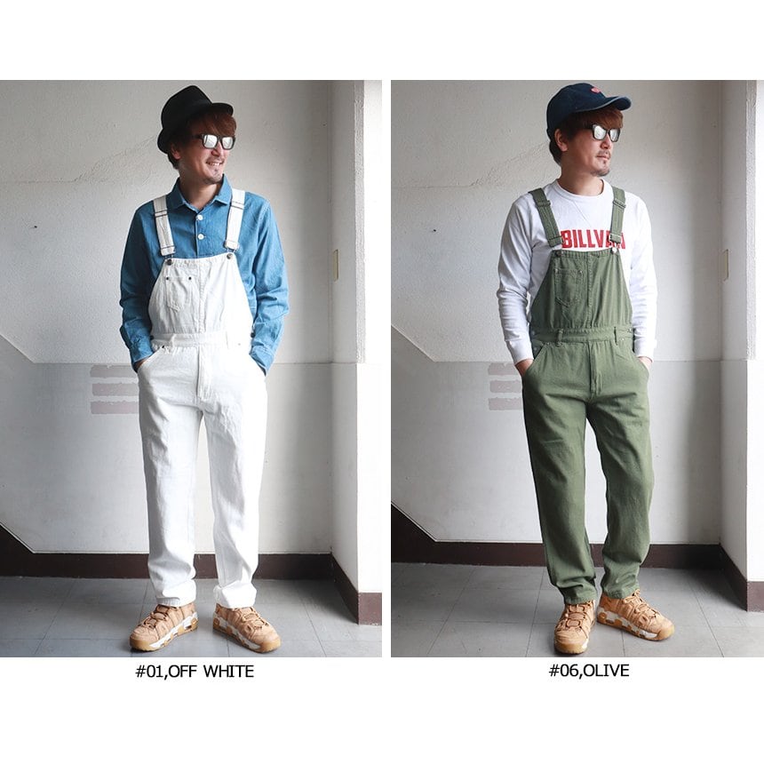 Karakubuyカーキ オーバーオール アメカジスタイル大きめS