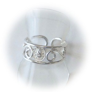 フリーサイズリング 蹄鉄・唐草　Silver950 【オーダー】