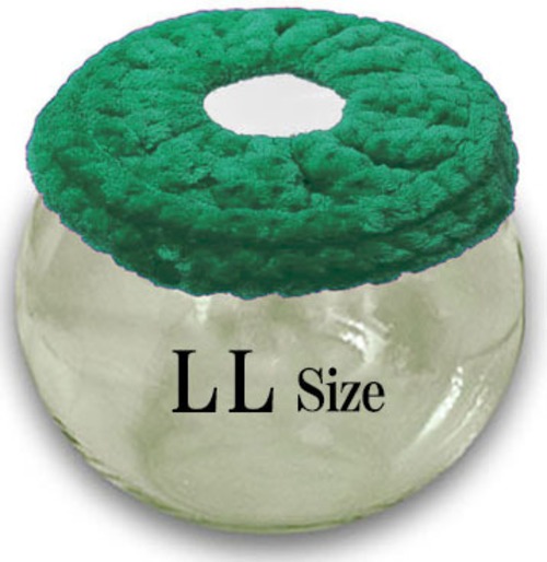 【LLサイズ】ダークグリーン　チンチラ　デグー　砂浴び容器　飛び散り防止　ブラッシング効果  Chinchilla's glass ball for dust bath [LLsize] fluffy ring is [ dark green color] .