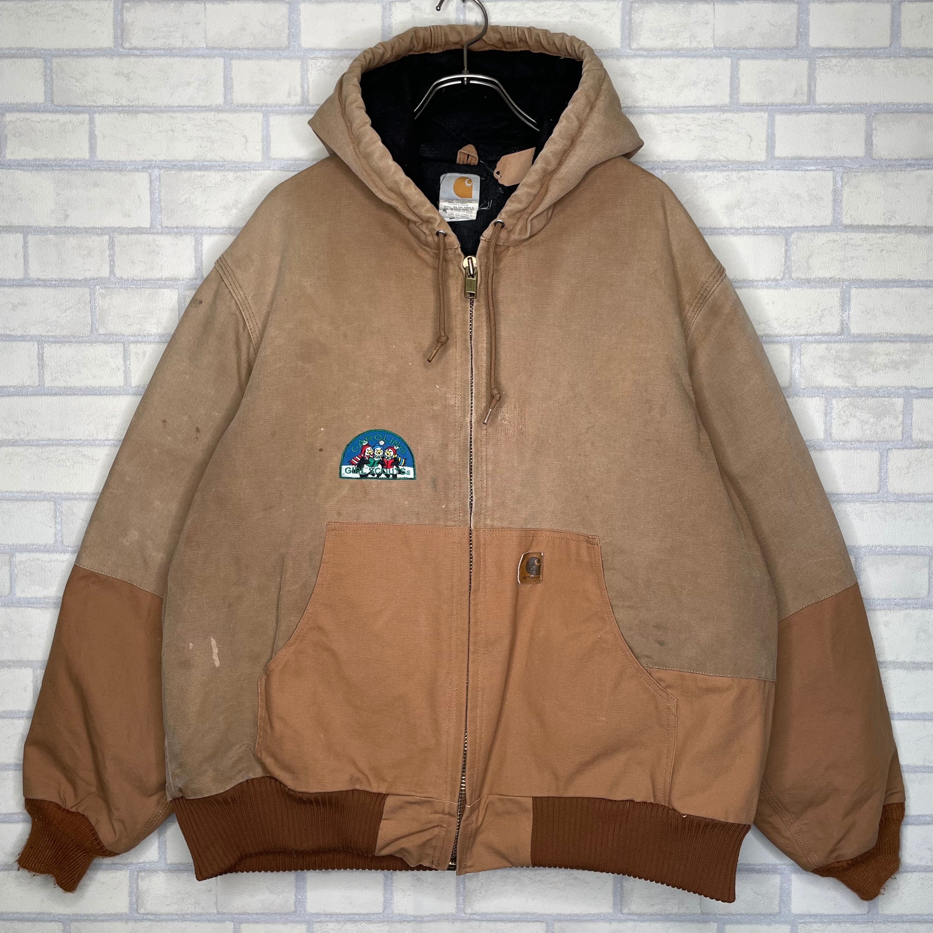 Carhartt アクティブジャケット L(XL相当）Made in USA 革パッチ  
