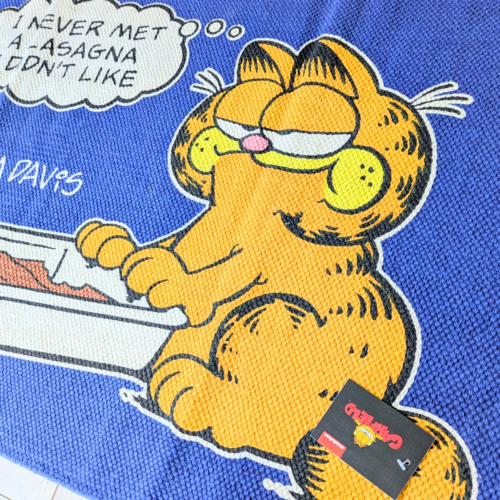 90s ガーフィールド vintage ラグマット USA製 ♧ 再入荷！【 Garfield（ ガーフィールド ） 】 KITCHEN MAT