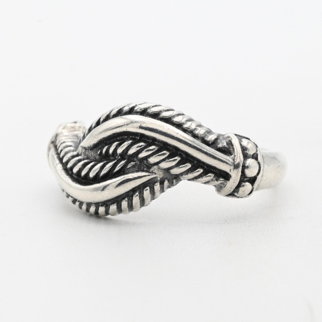 Cutting Out Wavy Rope Motif Design Ring #18.0 / USA