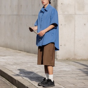 ルーズシルエットスクエアカラー半袖シャツ　0715