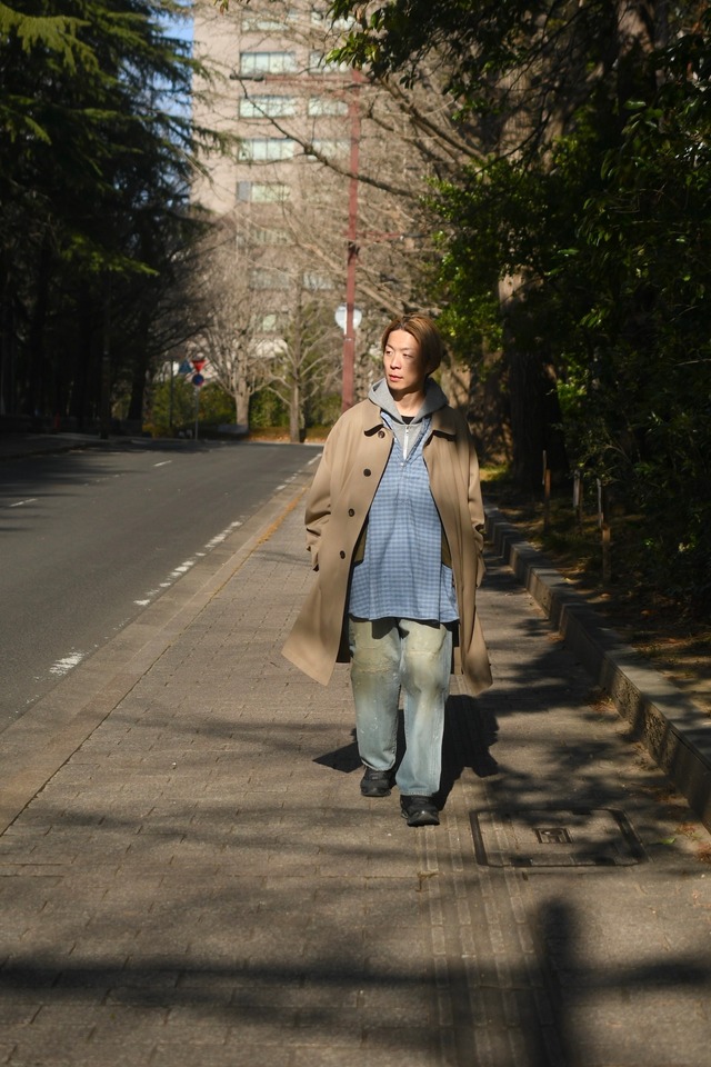 INDIVIDUALIZED SHIRTS / Ex Cotton Casemere pullover shirt (Blue graph check)