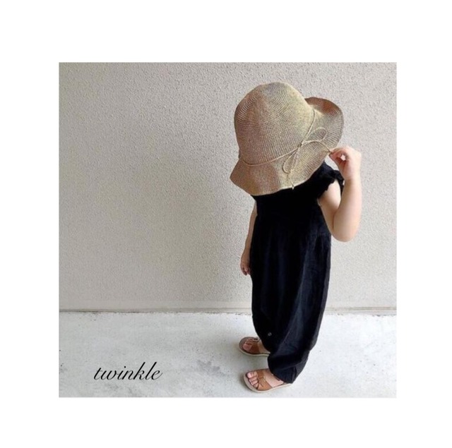 即納袖フリルサロペット　