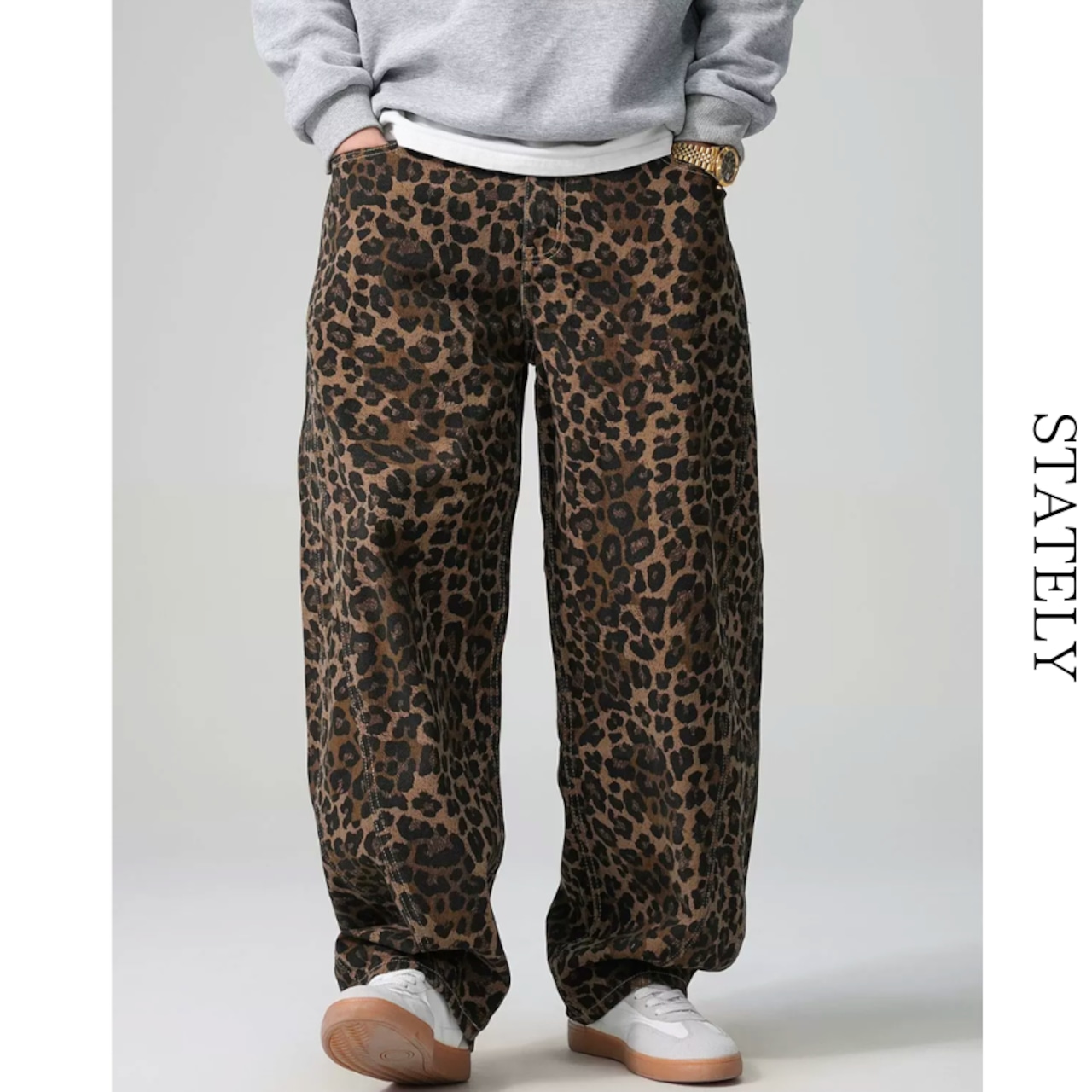 Leopard Wide デニムパンツ_B194・画像6