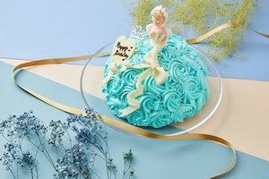 【冷凍ケーキ】シンデレラ（ブルー）　５号１５ｃｍ（４～６名様サイズ）