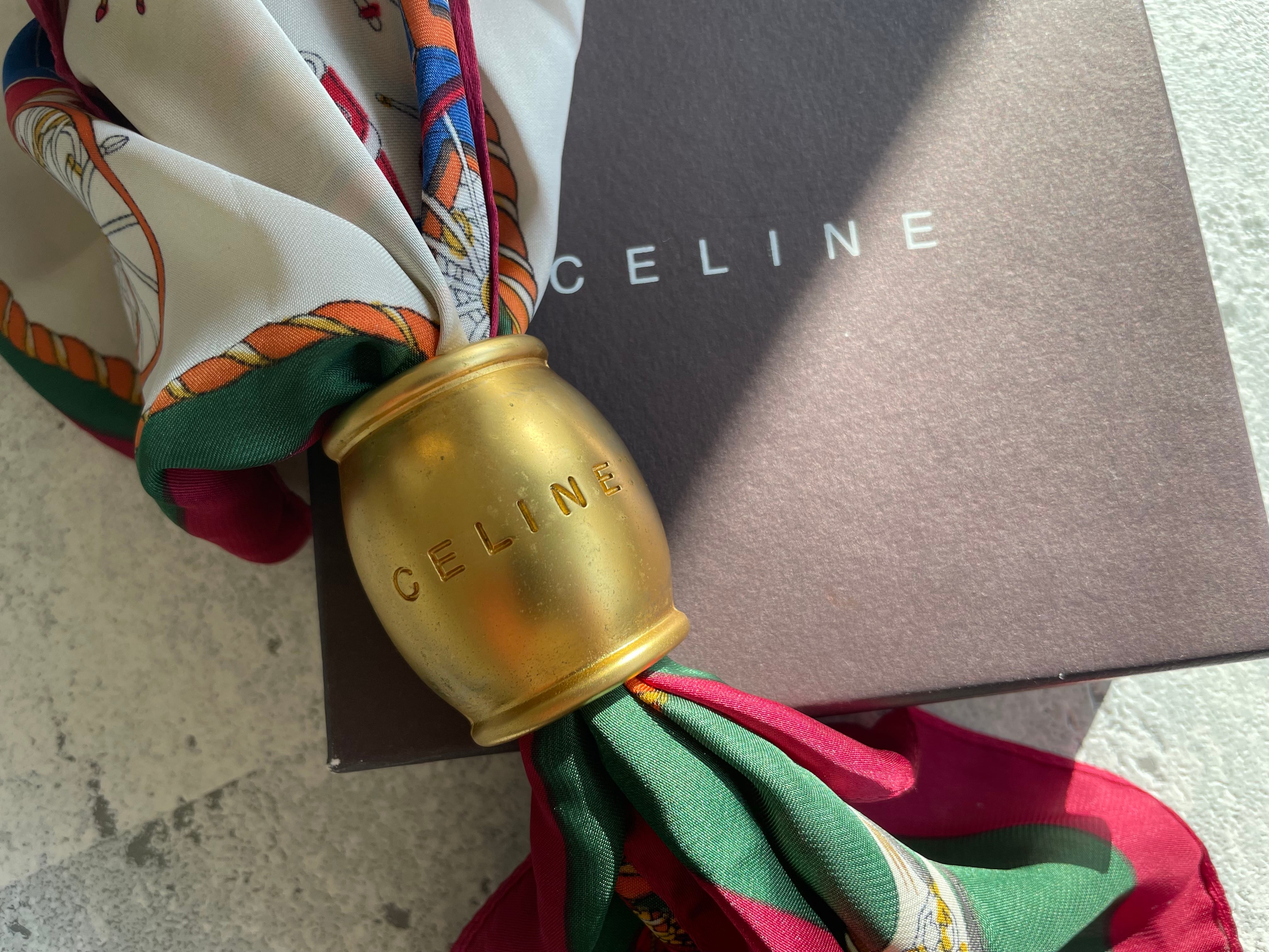CELINE ロゴ スカーフリング celine セリーヌ scarfring | Petit luxe 