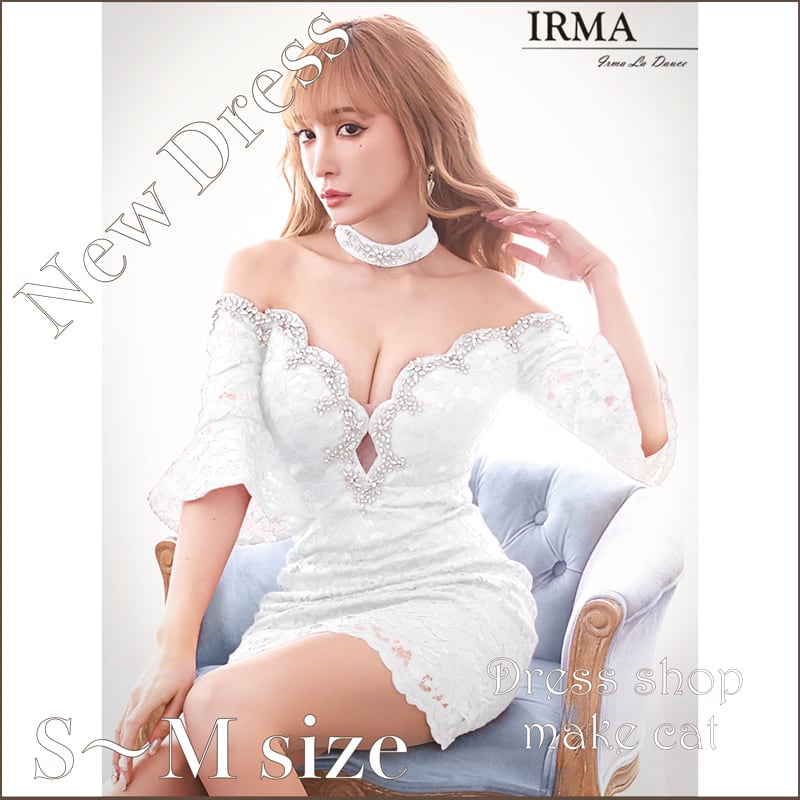 【IRMA JEAN MACLEAN】【即納】(S.Mサイズ)ワンカラー/カットウィンドウ/OP【15719】