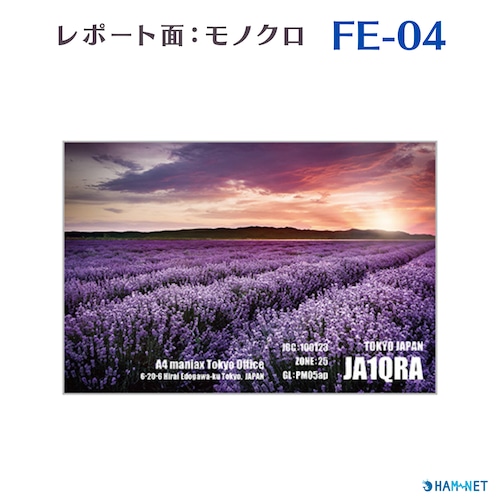 QSLカード　デザイナーズカード　FE04　レポート面あり　100枚～