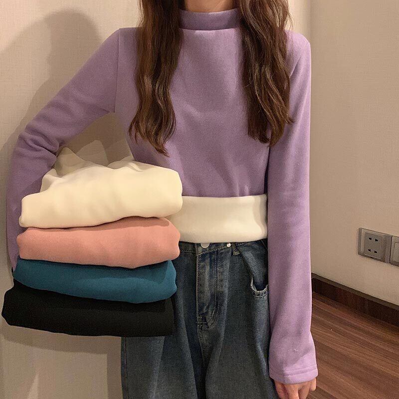 ベルベットスタイルシャツ スプリング薄手スリムTシャツ トップス ロング 春物 萌量不足67156417783