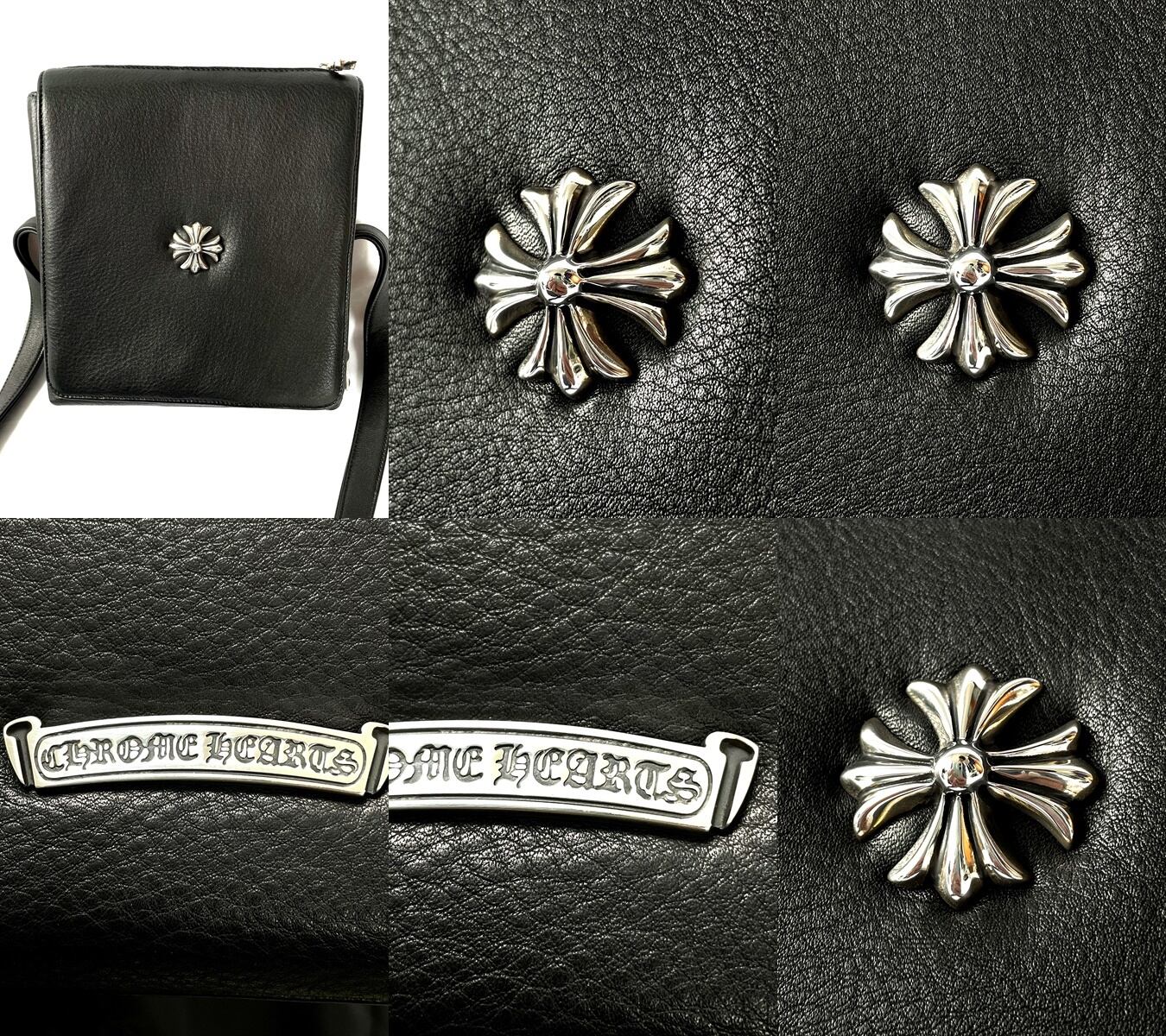 シューズストレッチャー 花柄 収納袋付き　クロムハーツ CHROME HEARTS クロムハーツ PLUG LTHR ブラック CHクロス スクロール