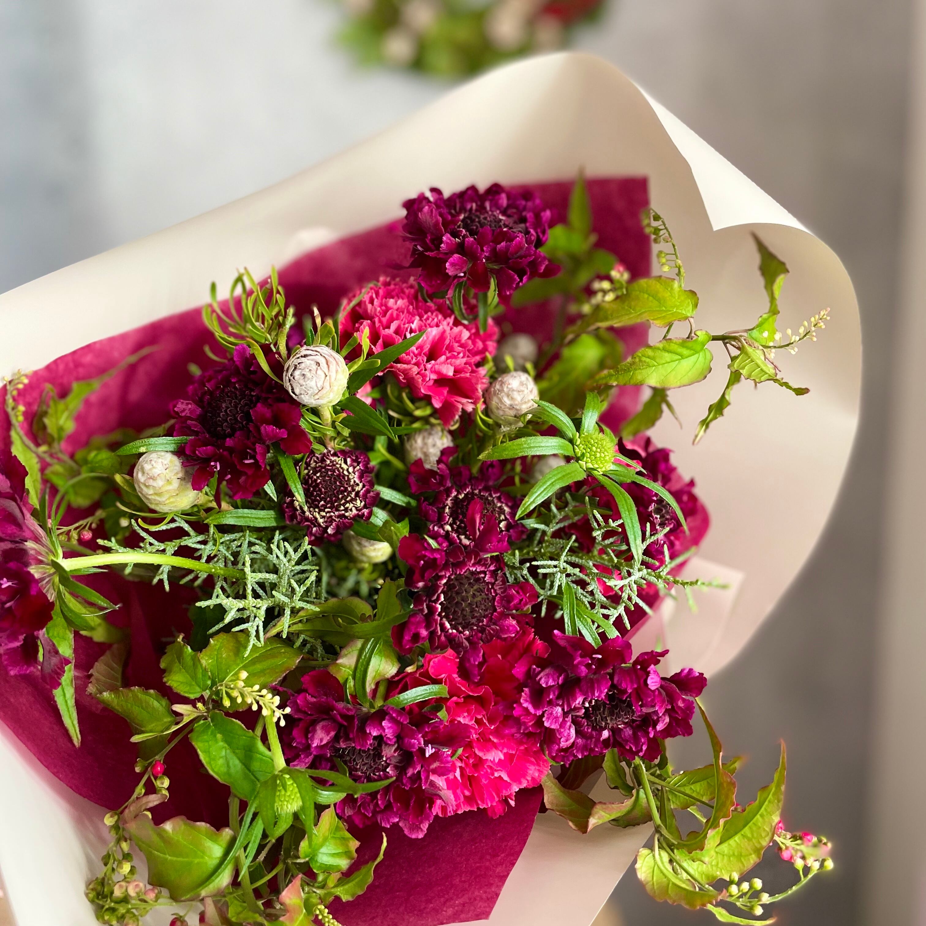 送料無料地域】季節のお花の定期便 A.ミニブーケコース 3,000円