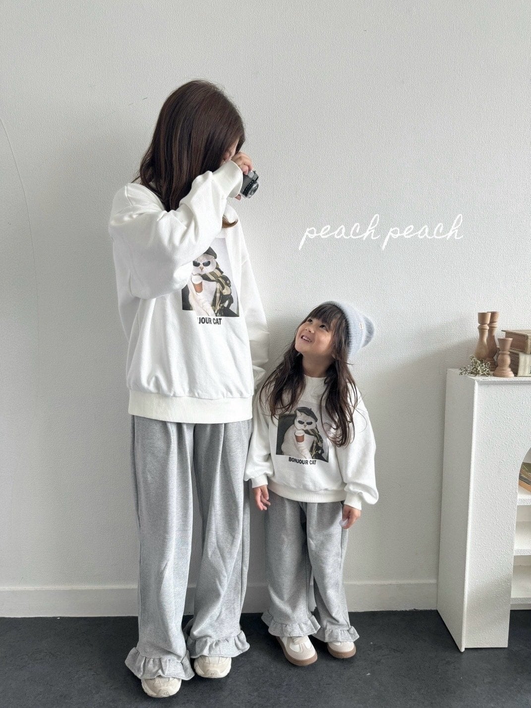 即納◆大人FREEサイズ mimi フリルジョガーパンツ-PEACH PEACH