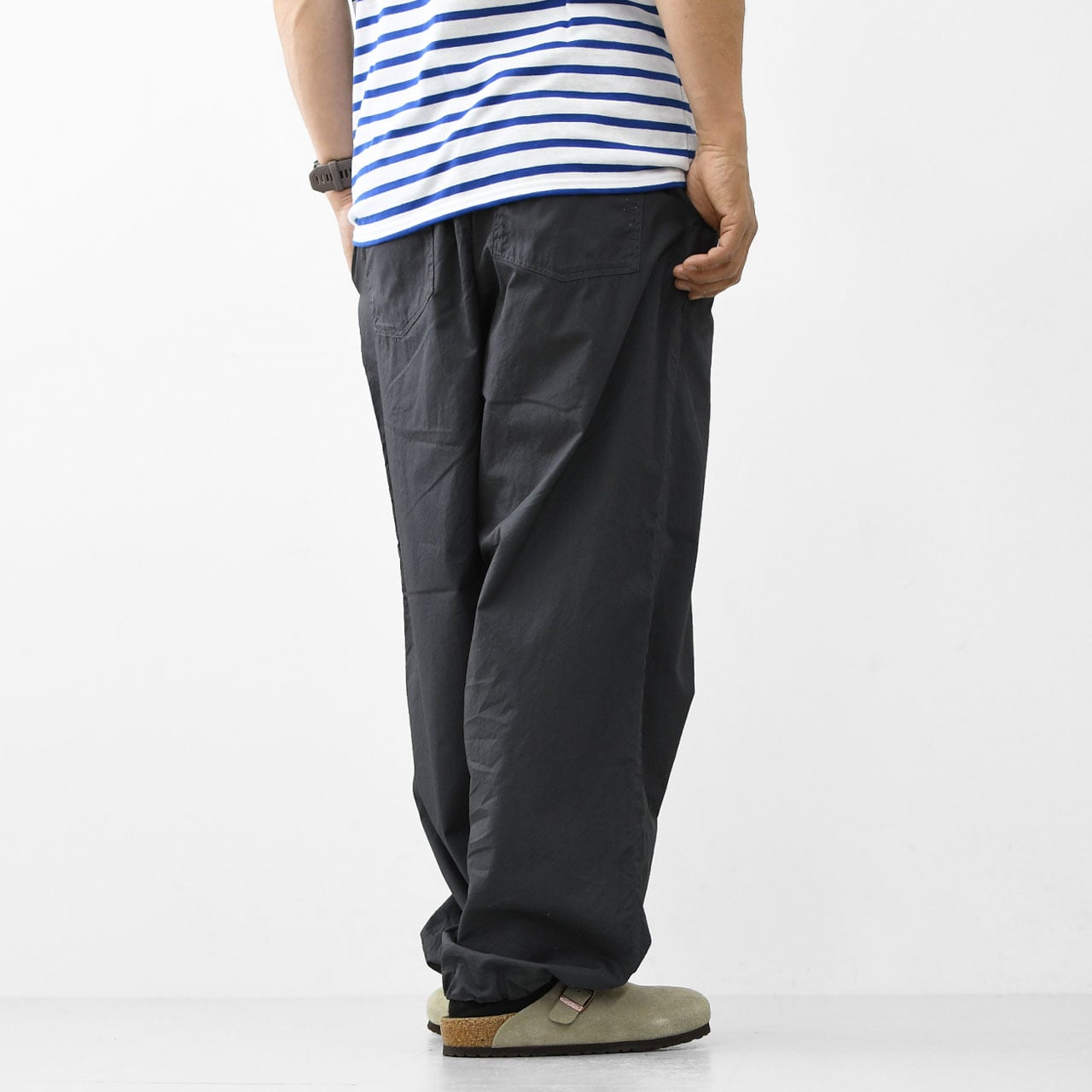 RINEN [リネン] 70/1ツイル 裾ヒモパンツ [R49505] イージーパンツ