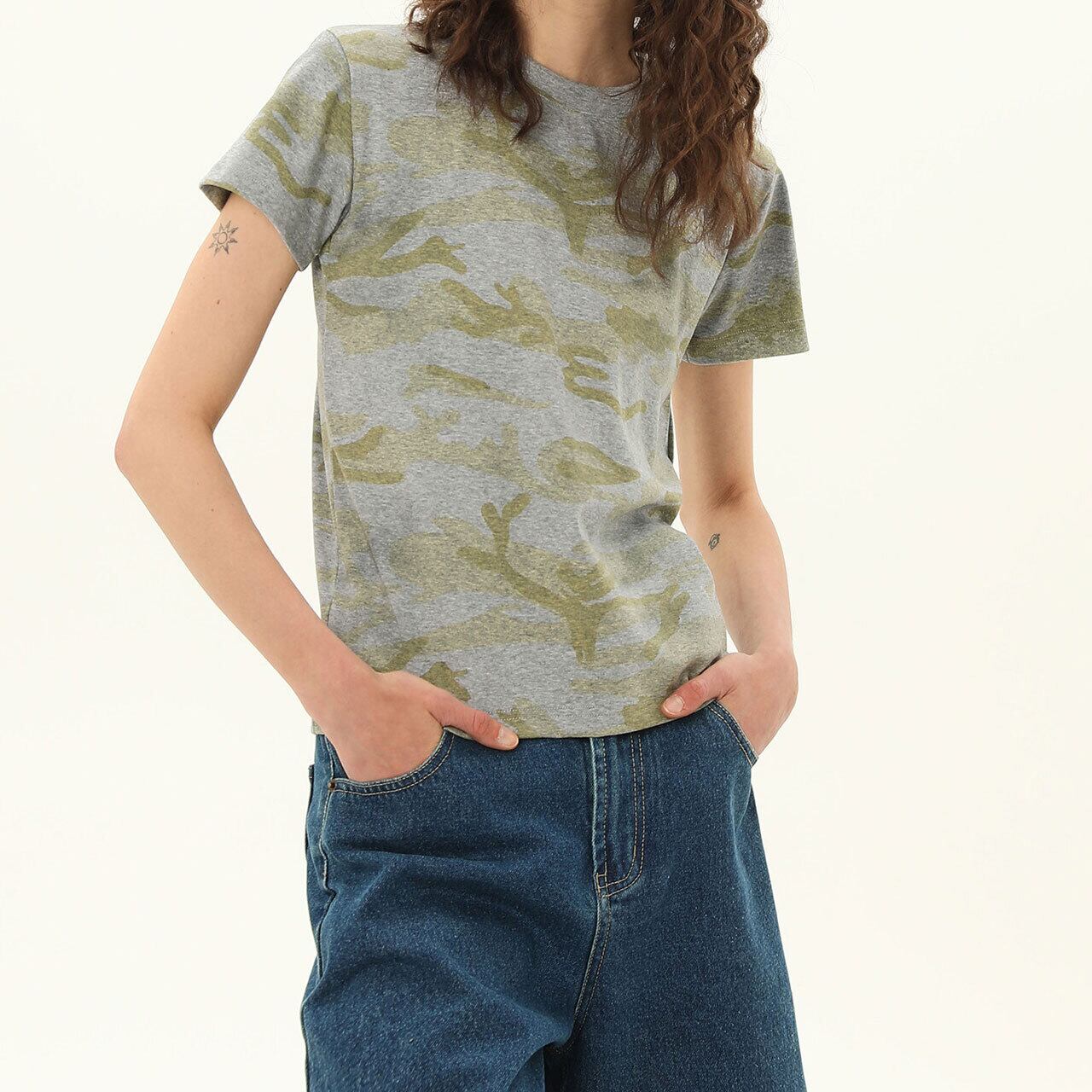 カモフラパターンミニマルコンパクトTシャツ 1col R02412