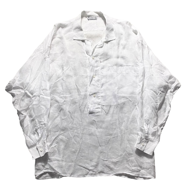 vintage GIANNI VERSACE white linen pullover shirt
