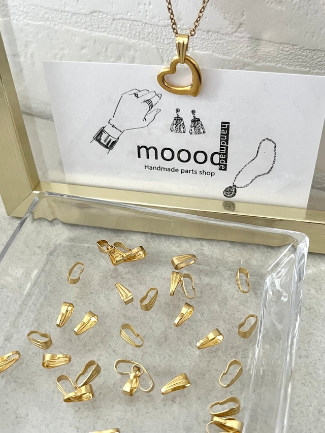【10pcs】(4mm×8mm)USU304ステンレス製ゴールドバチカン金具/基礎パーツ/金属アレルギー対応