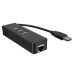 Formosa Japan USB 3.0 HUB ハブ RJ45 有線LAN 1000Mbps アダプター バスパワー ブラック