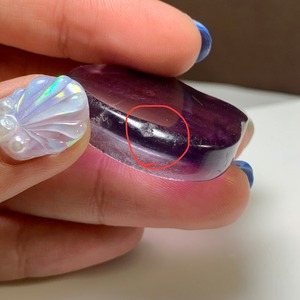 32.(訳)可愛い猫顔☆フローライト猫皿