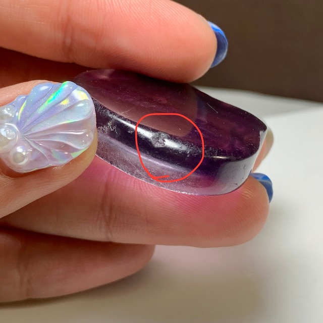 32.(訳)可愛い猫顔☆フローライト猫皿