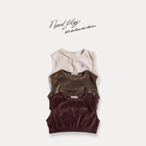 《予約/送料無料》velour cropped vest / NORMALPLAY