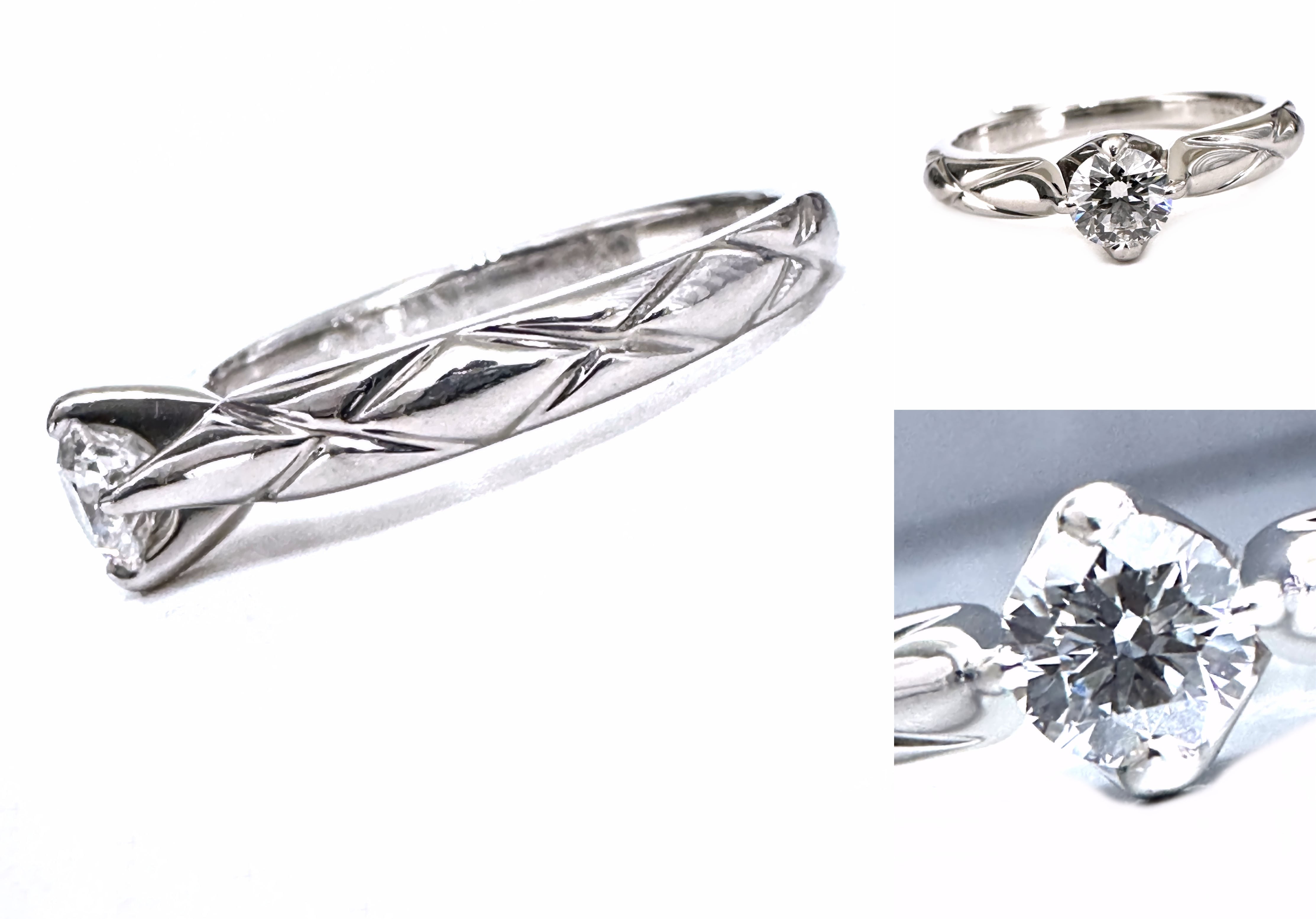 CHANEL プラチナ 3P ダイヤモンドリング CHANEL シャネル ココ マトラッセ ソリテール ダイヤモンド リング