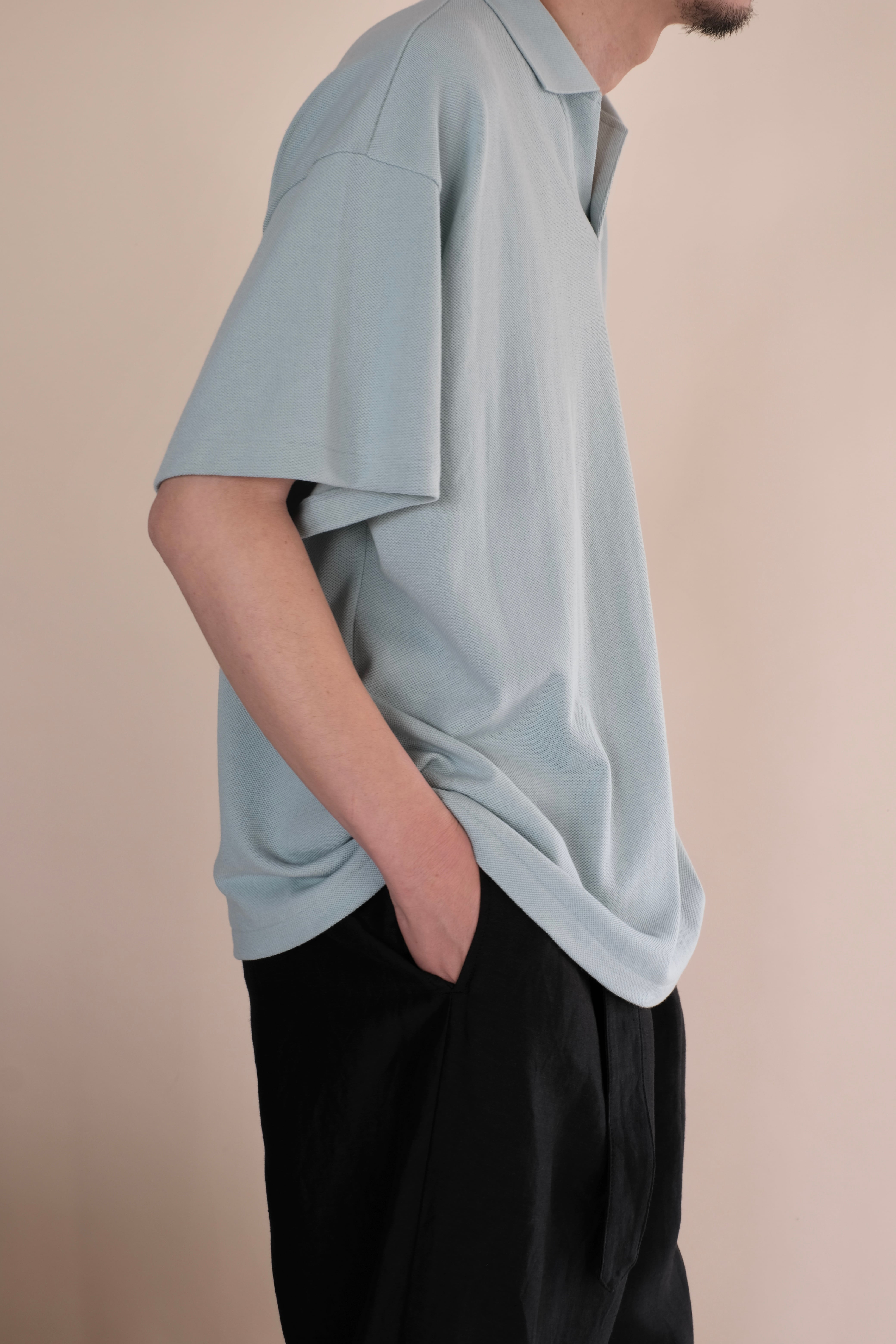 Graphpaper / Cotton Pique Jersey S/S Skipper Polo | LIVING