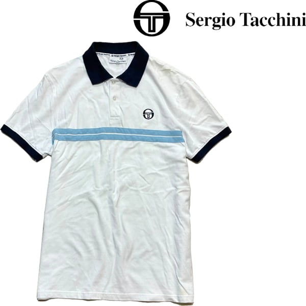 Sergio Tacchini ポロシャツ Lサイズ ストライプ Sergio Tacchini ポロシャツ Lサイズ ストライプ Sergio tacchini