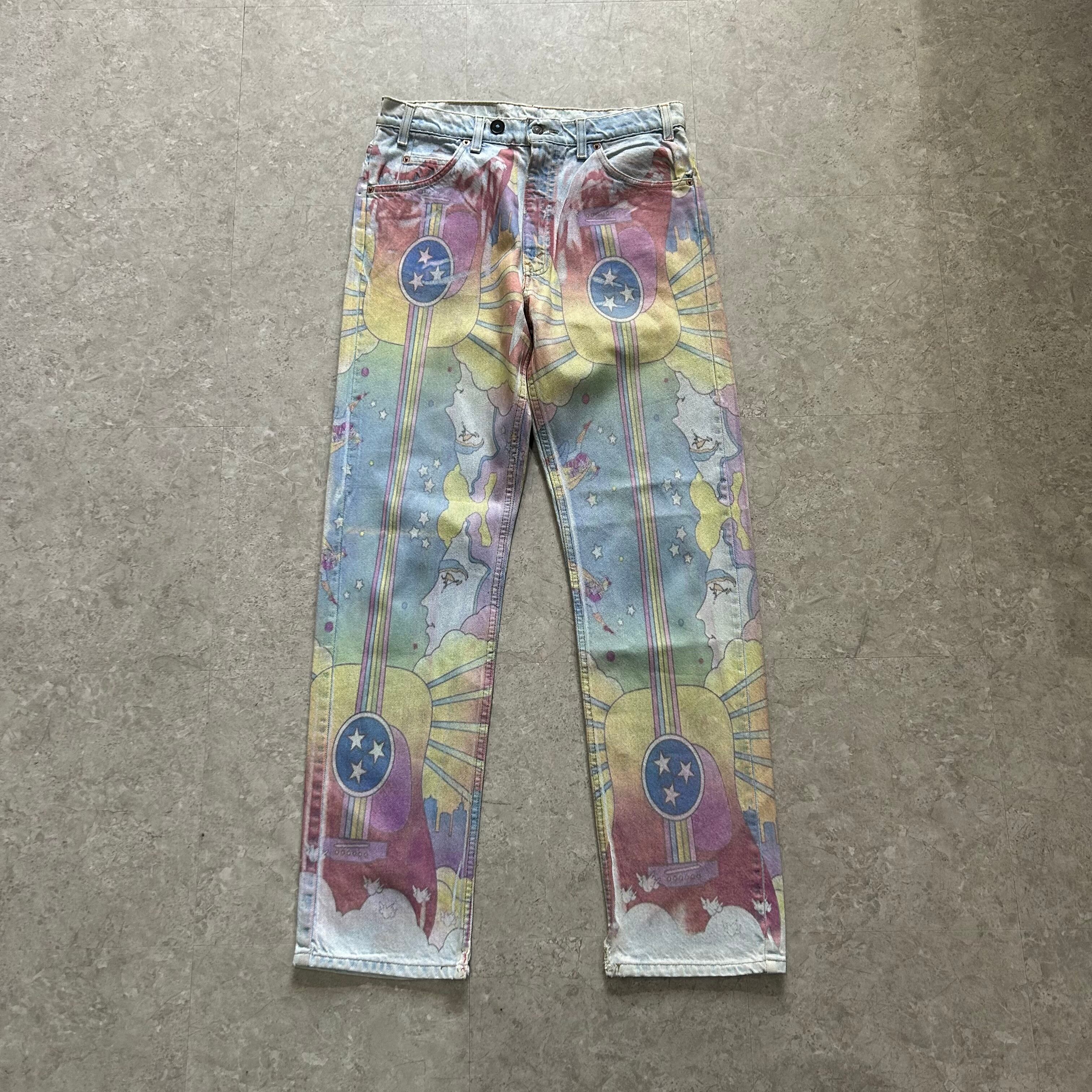 90s Levi's 505 "Peter Max "print denim pants 【仙台店】