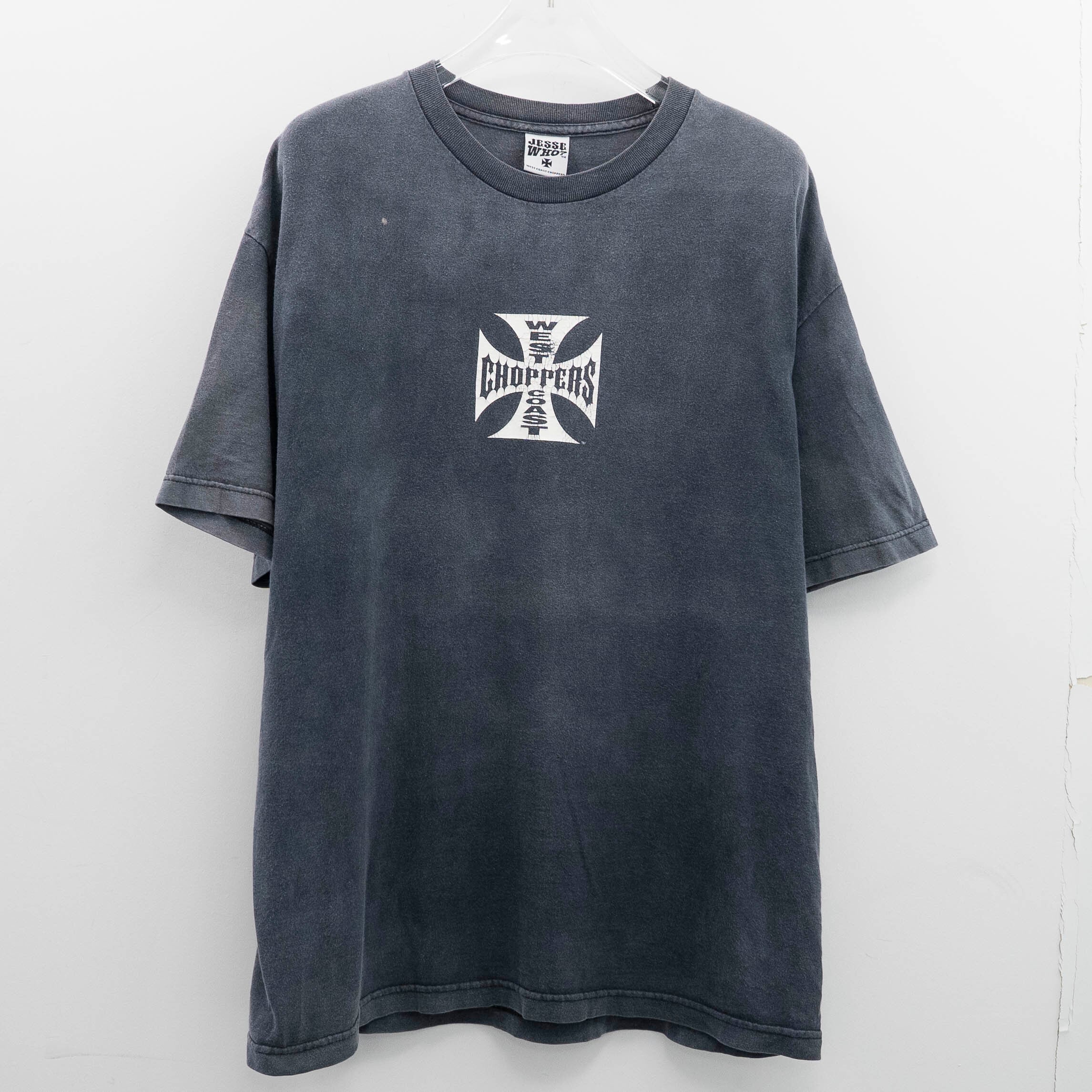 West Coast Choppers " Logo Black Fade " Original Tag Fits XL【E6-161】