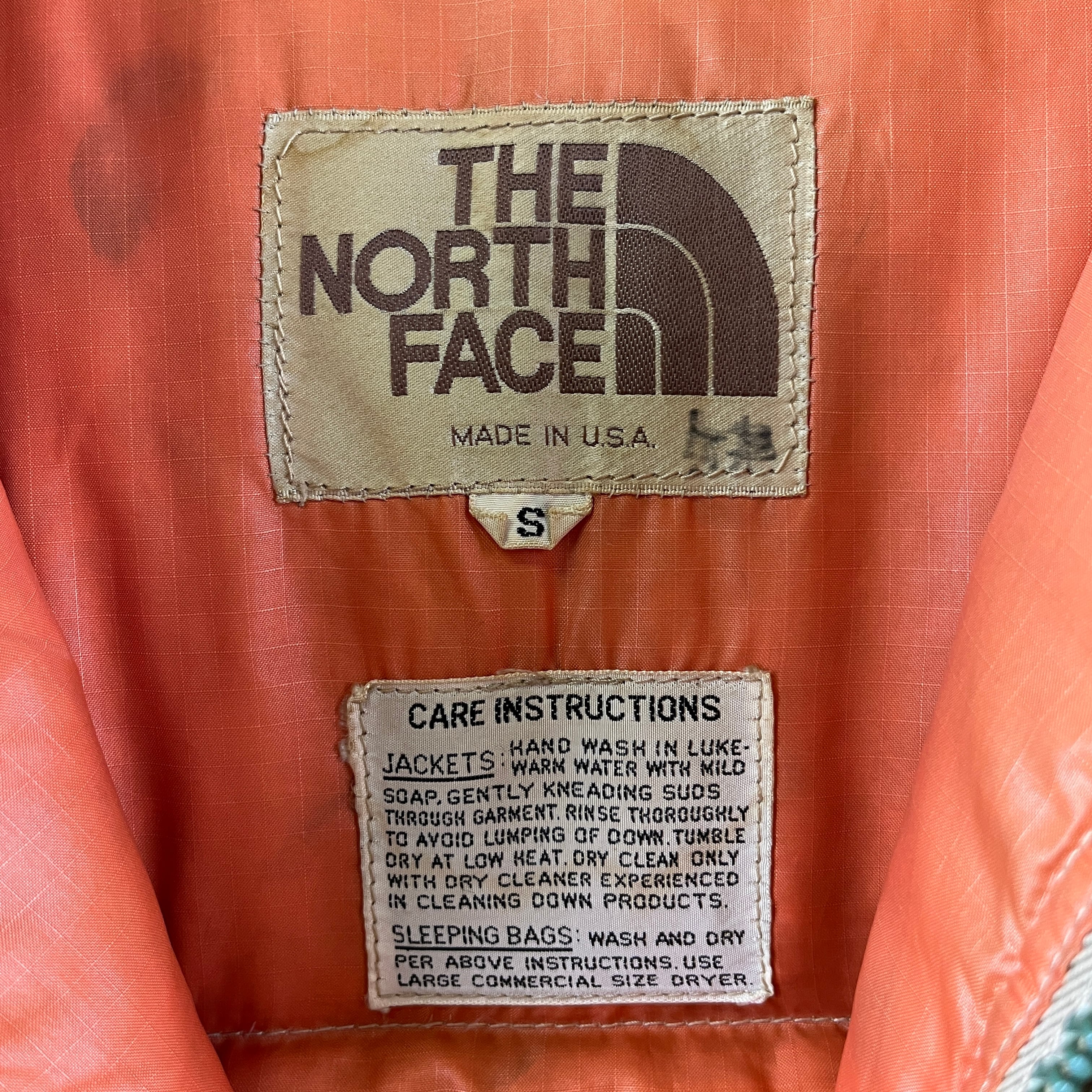 レア 80年代 ノースフェイス ダウンジャケット 赤M 茶タグ ビンテージ