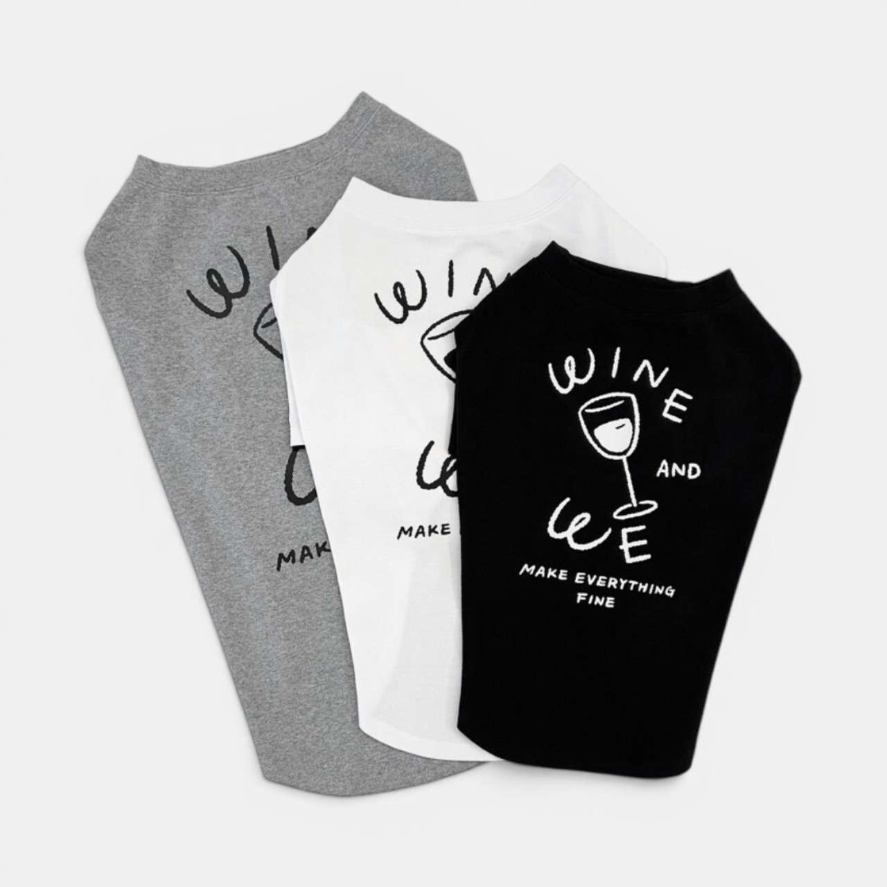 【予約】[ STAY MORRIE ] Wine & We Print T-shirt（お名前入り）｜Black - 3