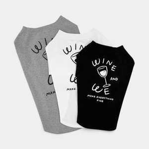 【予約】[ STAY MORRIE ] Wine & We Print T-shirt（お名前入り）｜Black