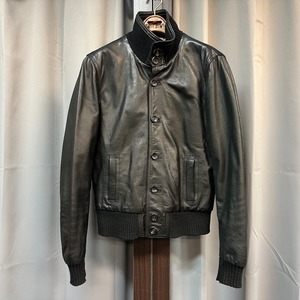 【MADE IN ITALY】DACUTE BLACK LEATHER JACKET