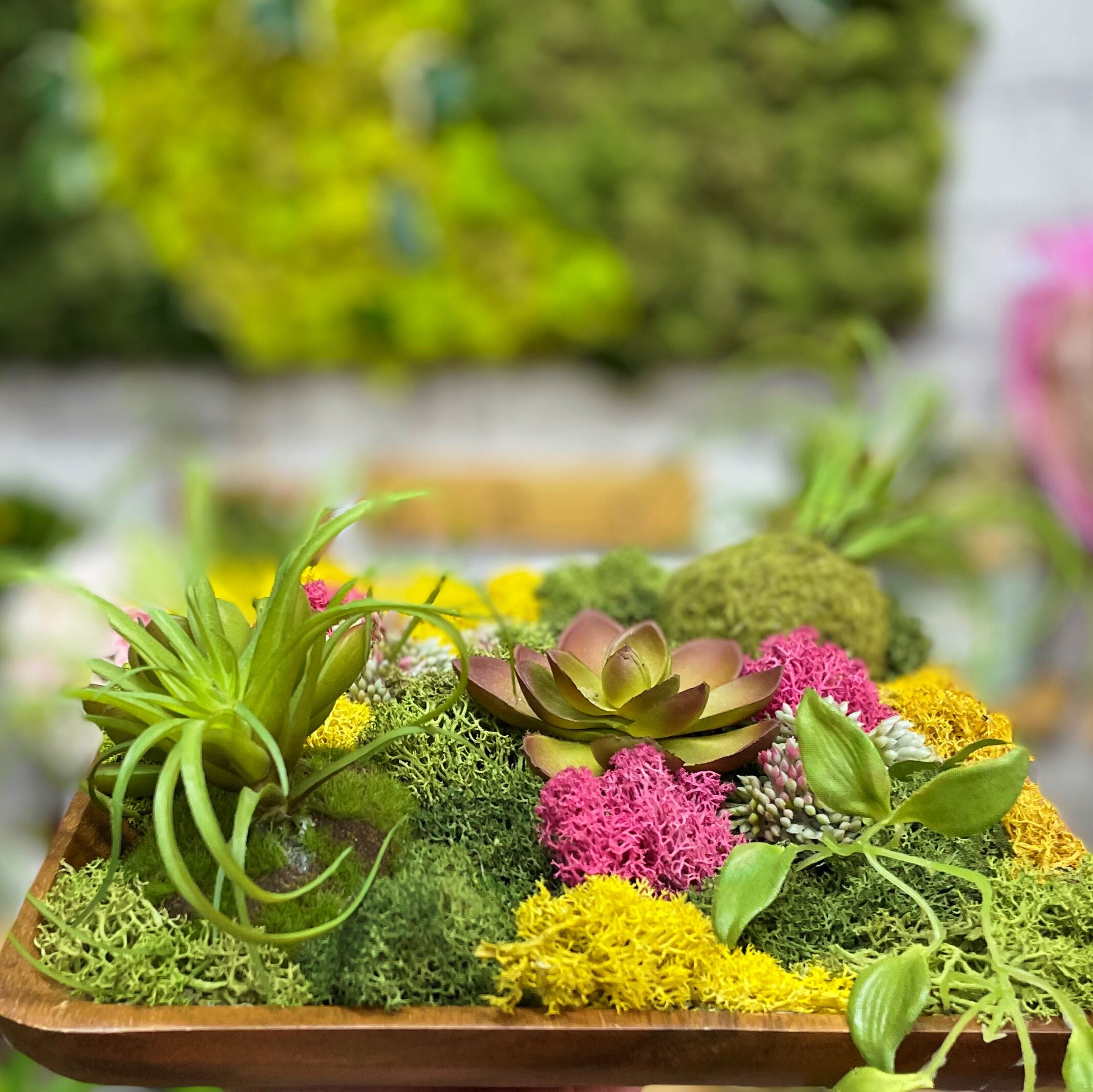 スカンディアモスとアーティフィシャルグリーンのインテリア 壁掛け お