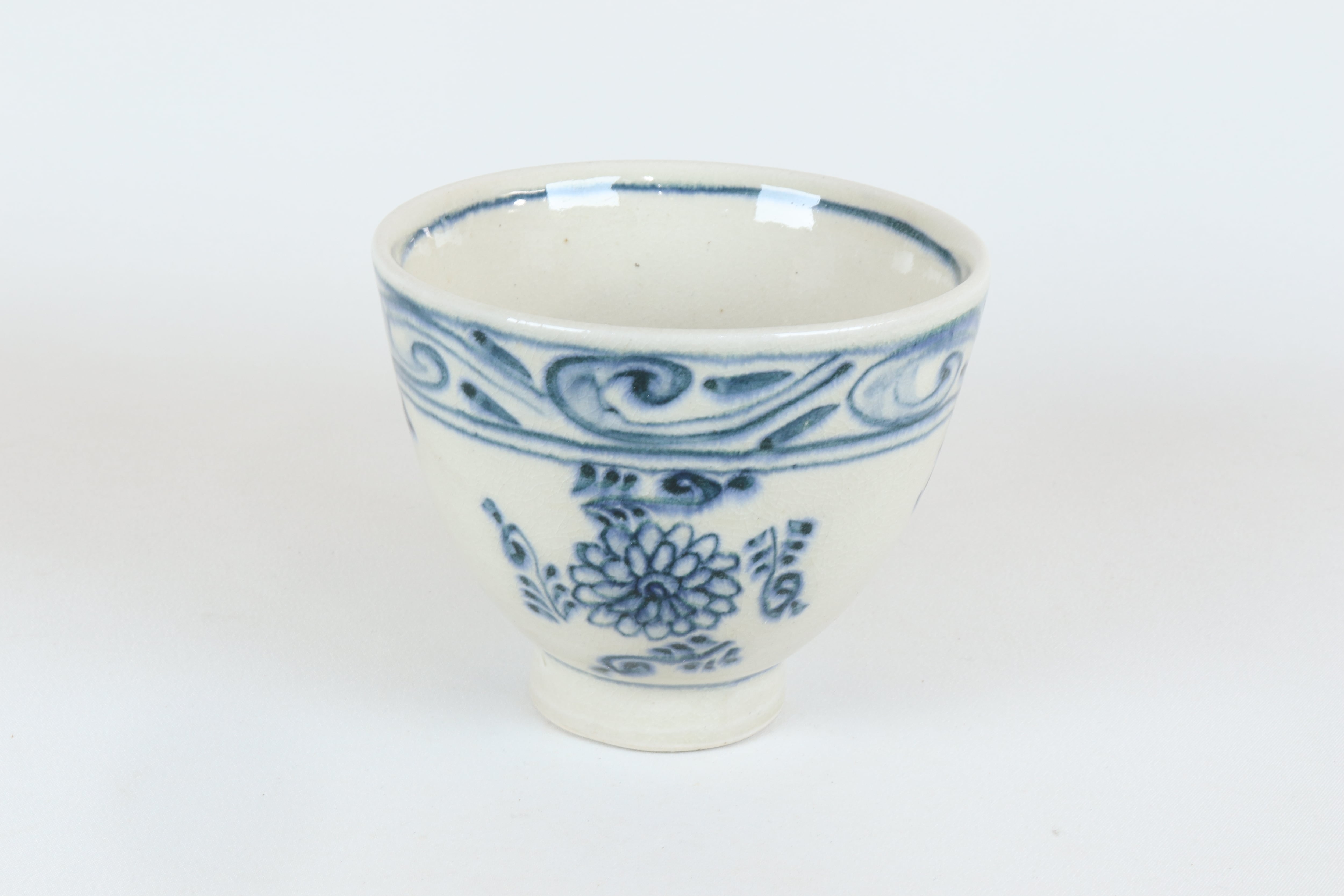 安南 高台4寸丼 草花【B級品 特価】