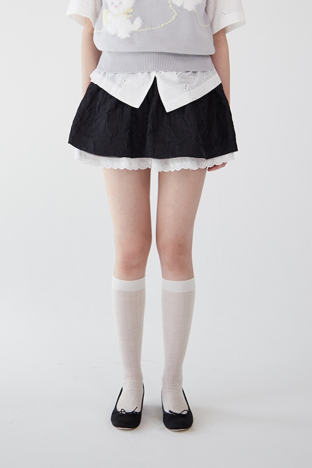 [JOLIE LAIDE] Charlotte skirt (Black) 正規品 韓国ブランド 韓国通販 韓国代行 韓国ファッション jolielaide Vintage Lover Club 日本 店舗