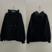 フーディーボリュームシルエットSW/ブラック