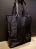 極美品◆LANVIN ランバン メンズ A4対応 ビジネス可 キャンバスxレザー切替 トート バッグ 黒◆