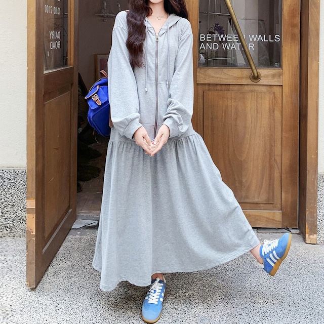 Sweat relax long dress　M1432