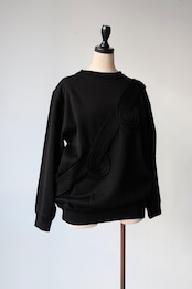Swirl black sweater