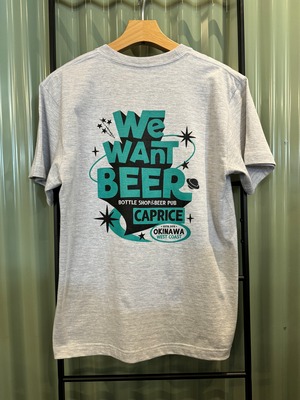 we want beer LOGO T-shirt (ASH)