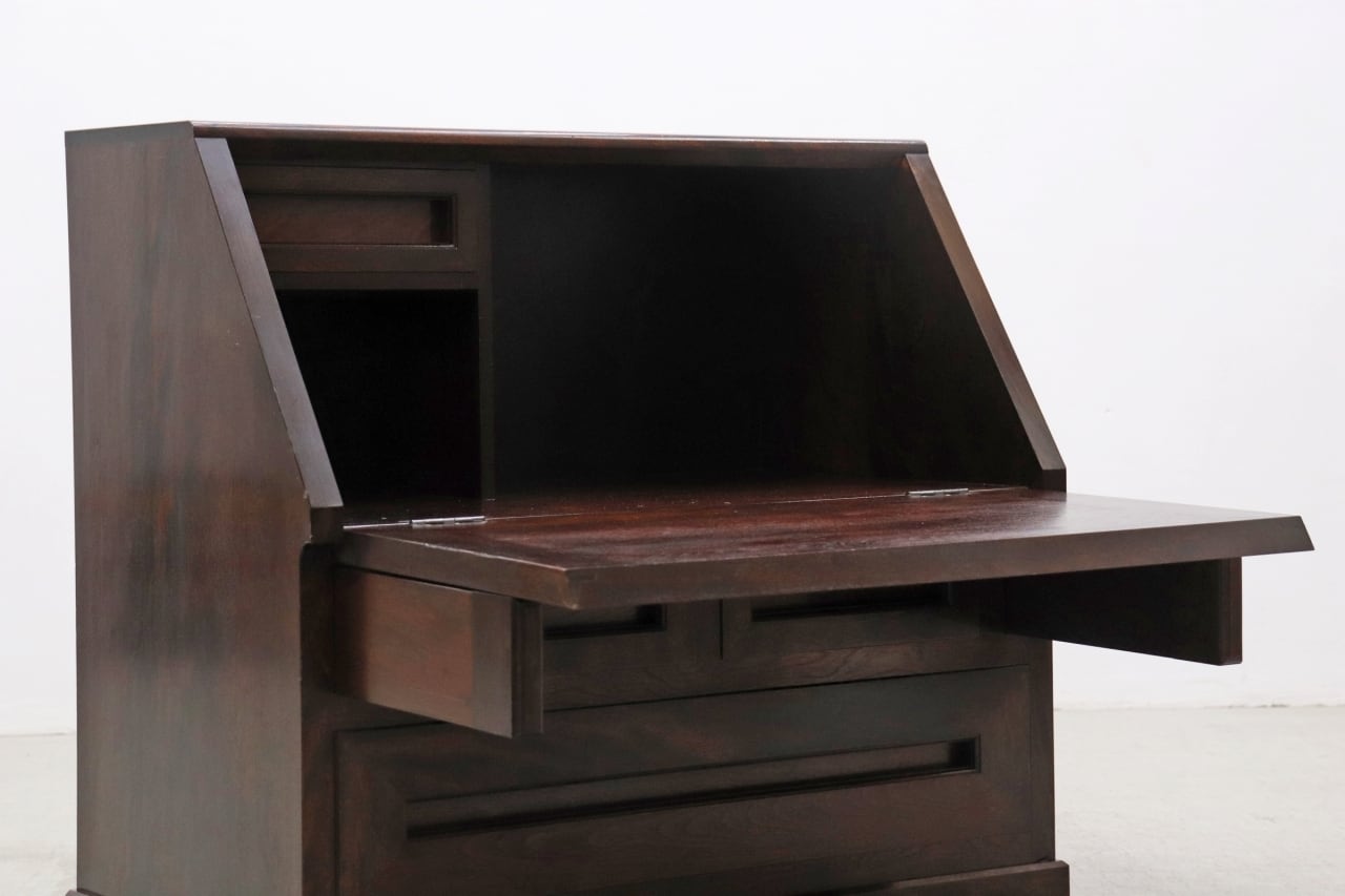 松本民芸家具 ライティングビューロー ミズメザクラ無垢材 デスク キャビネット 沼津店】松本民芸家具 ミズメザクラ無垢材 座卓 ライティング