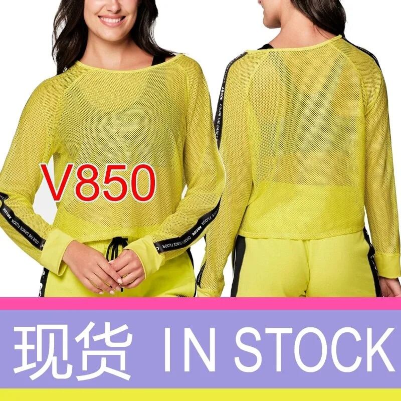 長袖Tシャツ,速乾性メッシュ,ブルーボール生地,ジムウェア,ヨガスポーツダンス,トップv 850