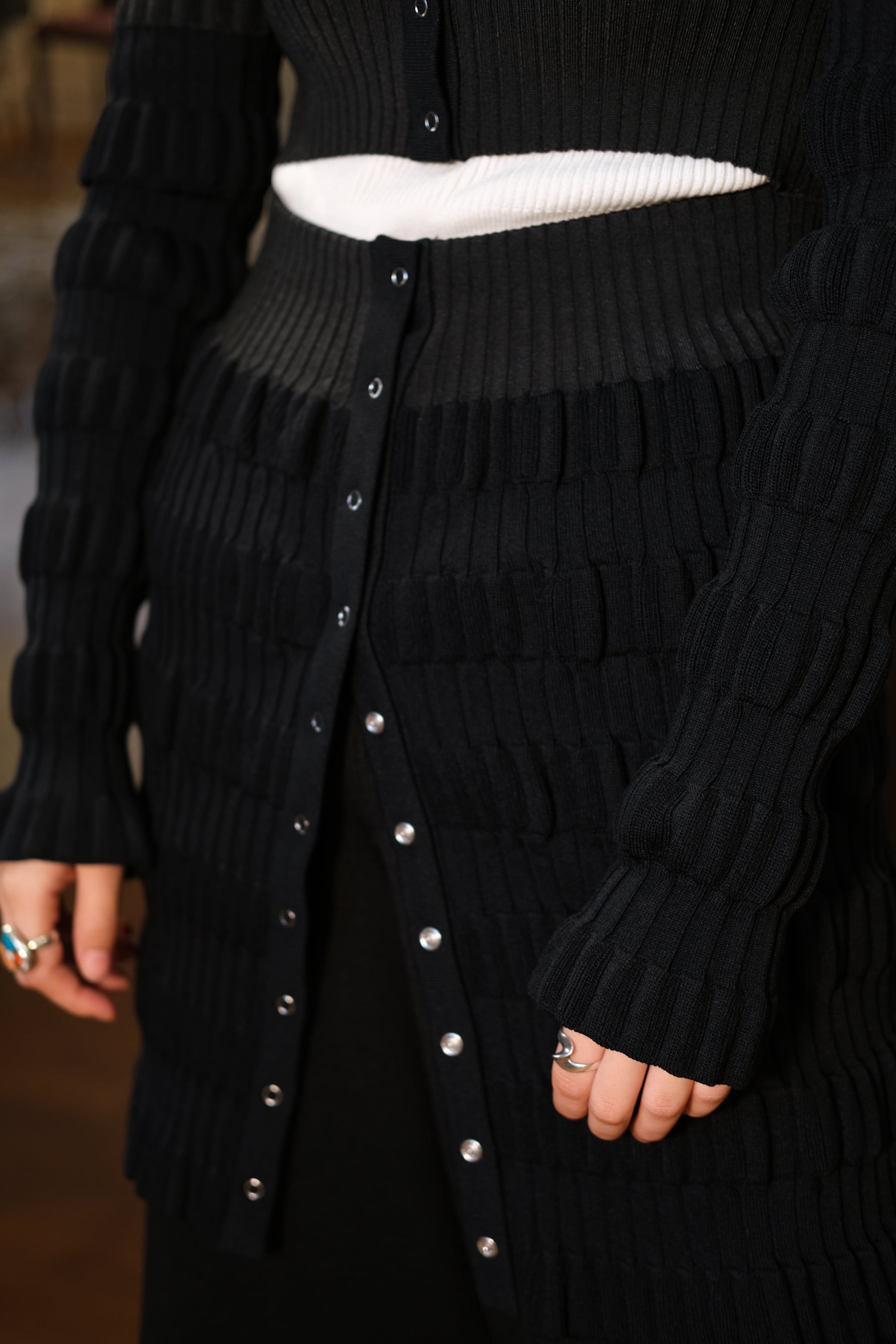 FETICO】STRIPE KNIT CARDIGAN | loop FETICO】STRIPE KNIT CARDIGAN | loop